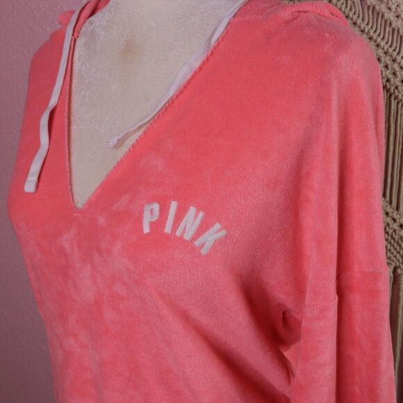 VS PINK | Terry‎ Cloth Hoodie Sweatshirt Small - Picture 3 of 7